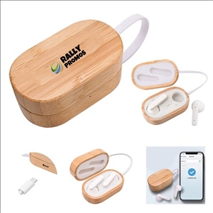 Stereo Portable Wooden Wireless Earphones